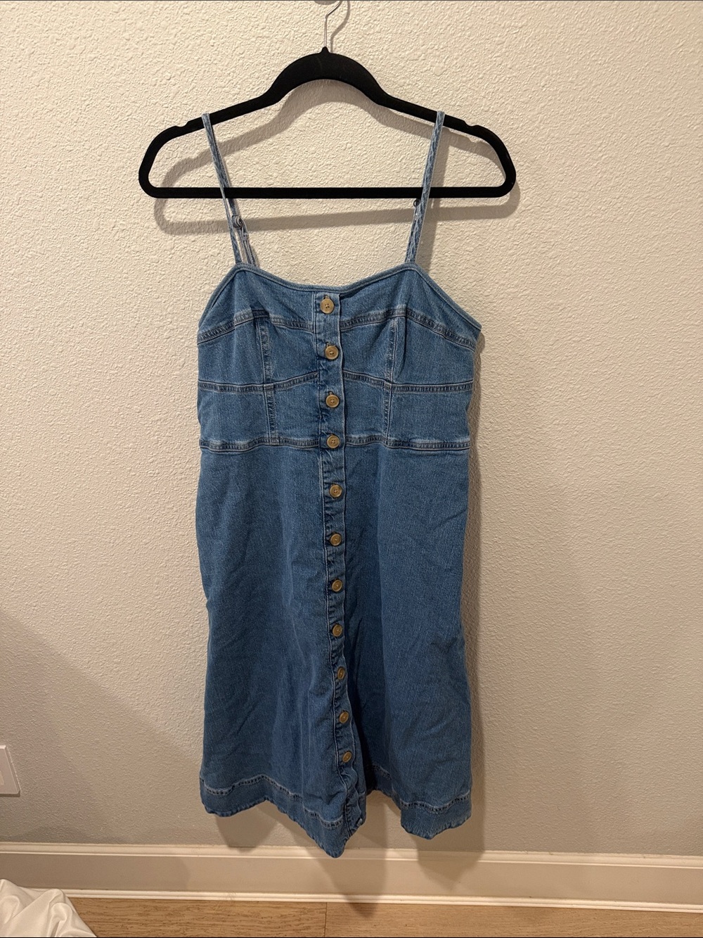 Universal Thread Blue Denim Button-Front Sundress